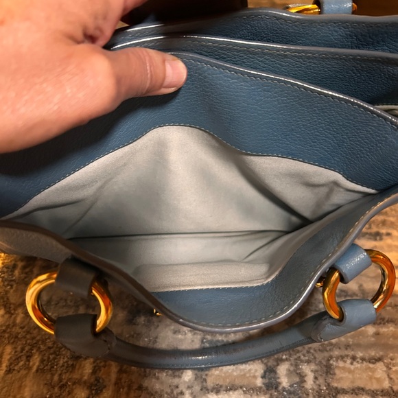 064. Miu Miu two tone Madras Leather Tote/project bag - Picture 14 of 16